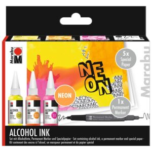 Marabu Alcohol Ink Set Neon 3x20ml+tussi