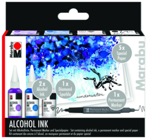 Marabu Alcohol Ink Set Underwater 3x20ml+tussi