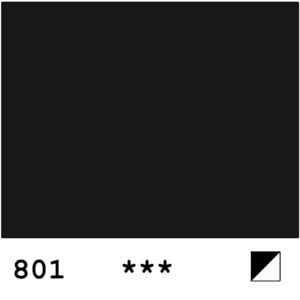 White Nights akvarelli 801 Lamp Black semi-dry