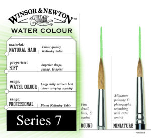 WN Series 7 Kolinsky näädänkarvasivellin