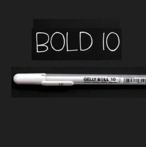 Gelly Roll valkoinen geelikynä 0,5mm Bold 10