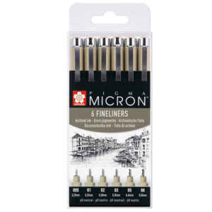Pigma Micron 6 tussisarja musta