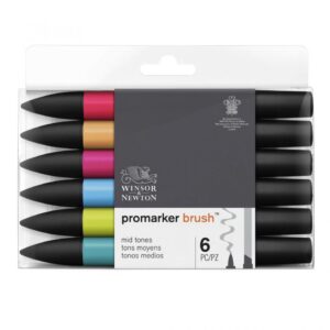Promarker Brush Mid tones 6-lajitelma