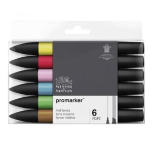 Promarker Mid tones 6-lajitelma
