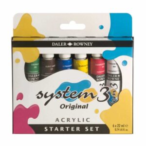 System 3 Starter set akryylivärit 6x22ml