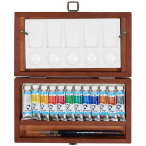 Alternative view of Van Gogh 12x10ml akvarellituubit puulaatikossa