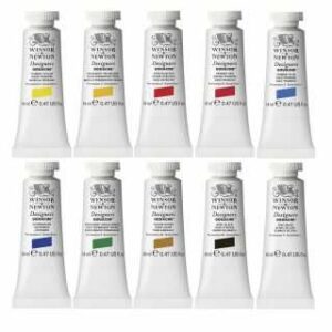 WN Designers guassivärit 10x14ml, värien kuvat