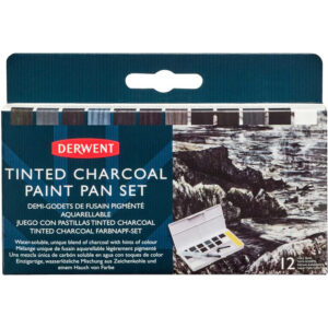 Derwent Tinted Charcoal paint pan set 12x1/2 nappia