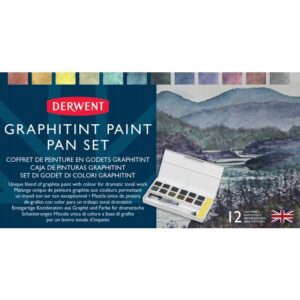 Derwent Graphitint Watercolor paint 12 nappia