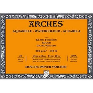 Arches 300g karkea Block, 20 sivua