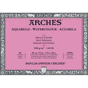 Arches 300g sileä Block, 20 sivua