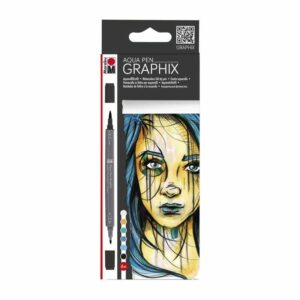 Marabu Graphix Aqua Pen 6 erikoissävyä