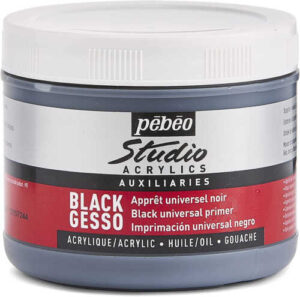 Pebeo musta gesso pohjustamiseen