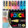 Posca 3M soft colours tussisarja missä 8 tussia