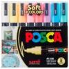 posca 5M soft colours 8 tussia