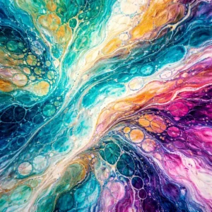 Pouring Medium maalaus