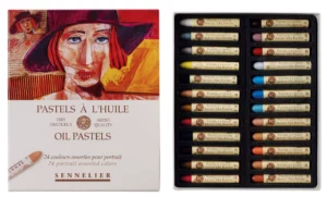 Sennelier öljypastellit muotokuvamaalaukseen, 24 liitua