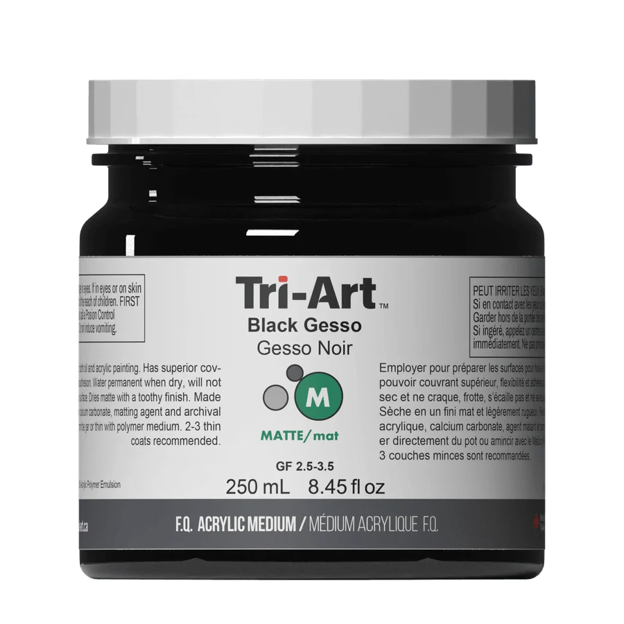 Tri-Art musta gesso maalausten pohjustamiseen