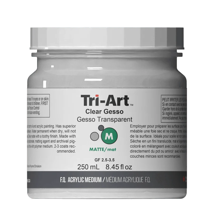 Tri-Art läpinäkyvä gesso maalausten pohjustamiseen